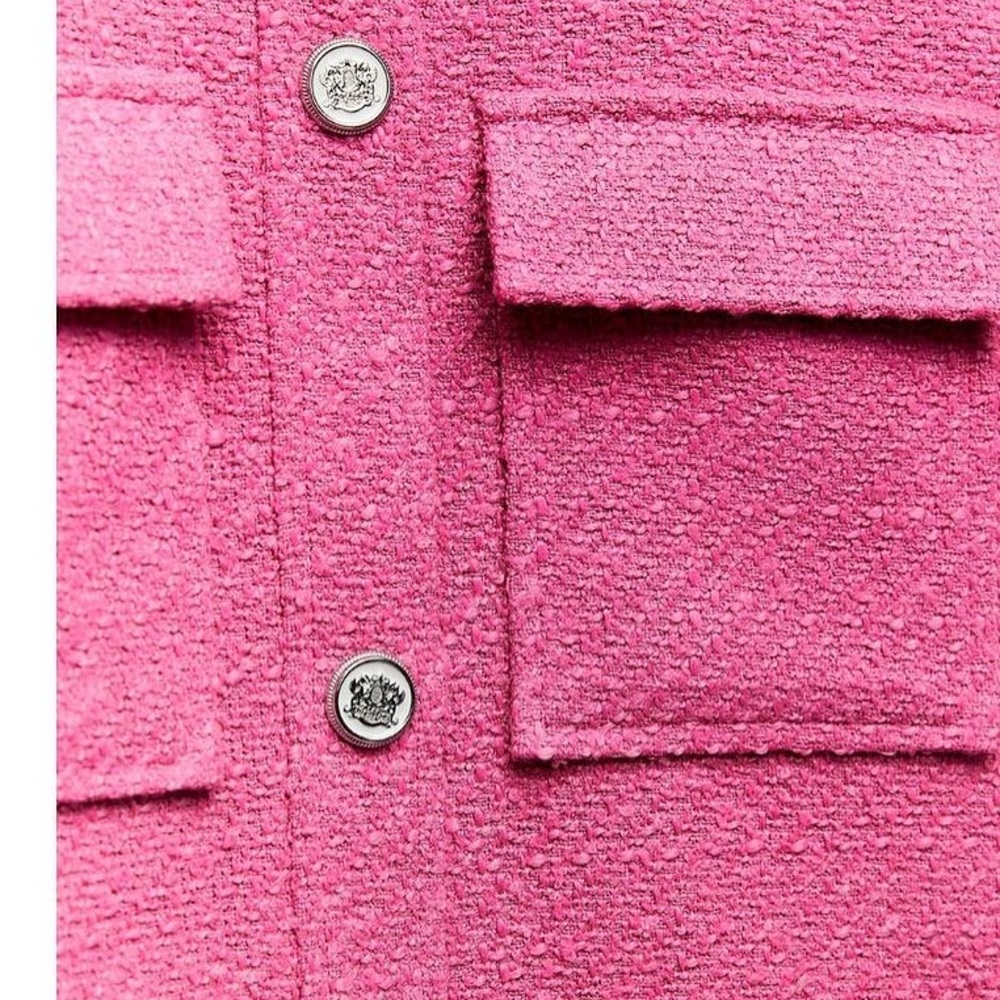 ZARA SHORT TEXTURED JACKET - Picture 8 of 10